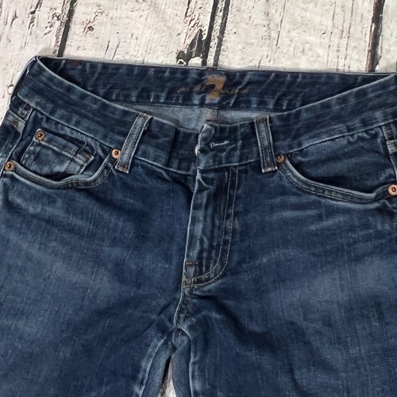 Women's 7 For All Mankind "A Pocket" Denim Blue Jeans Made In USA Pants - Picture 5 of 15